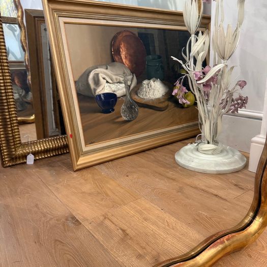 Large wavy edge mirror