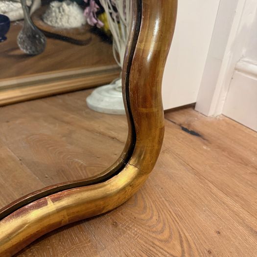 Large wavy edge mirror