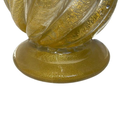 Large gold vintage Murano Glass Vase