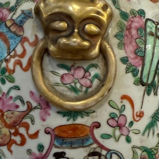 Large pair of Cantonese famille rose vases lamp bases