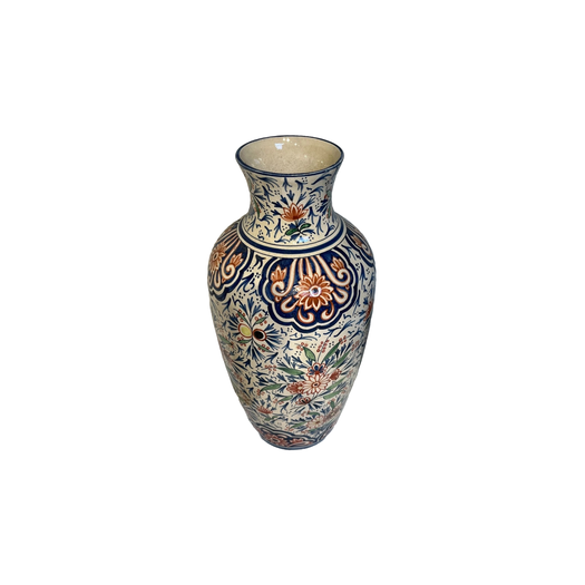 Large pair of French floral vases