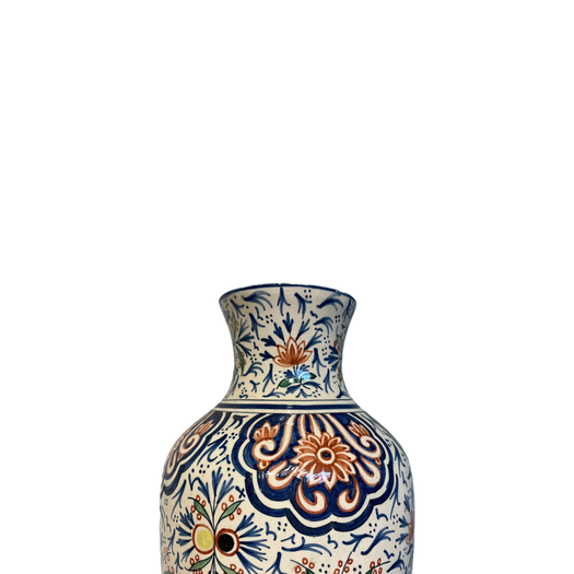Large pair of French floral vases