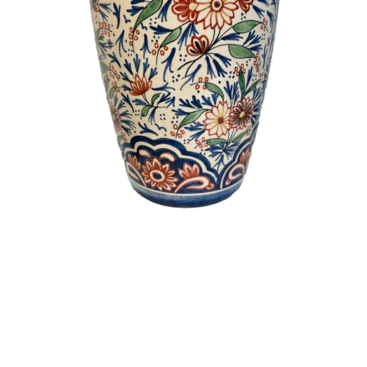 Large pair of French floral vases