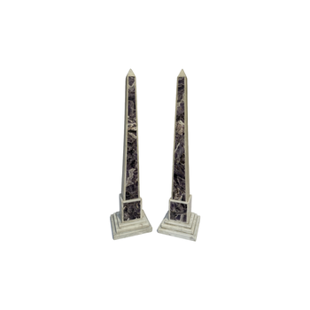Marble and Amethyst obelisks