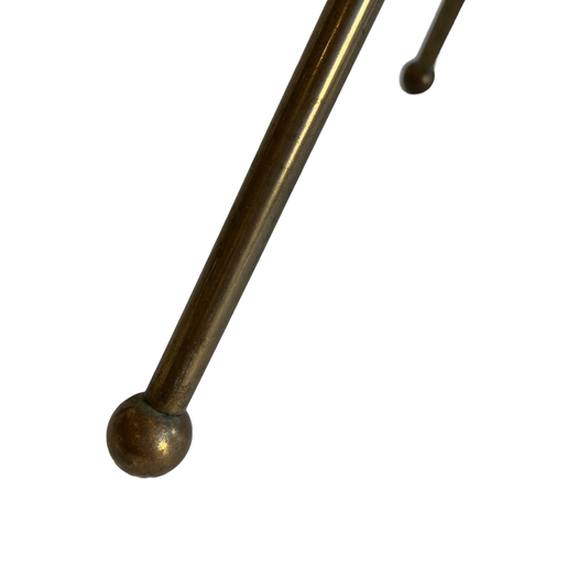 Mid-century brass circular tripod table