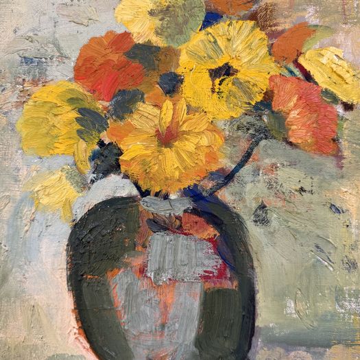 Mid century oil painting