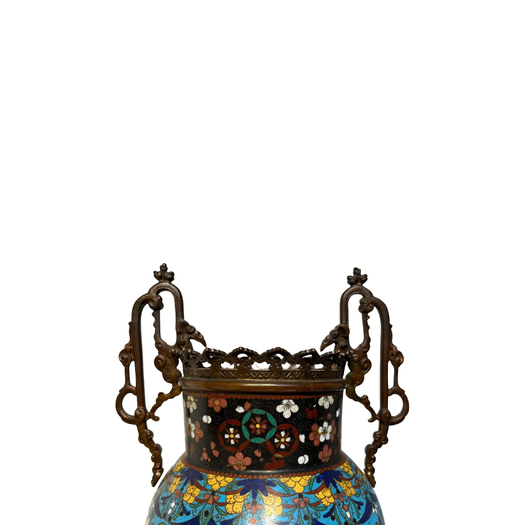 Pair of Japanese cloisonné vases