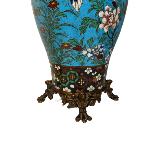 Pair of Japanese cloisonné vases