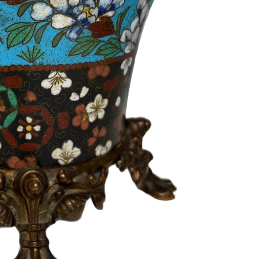 Pair of Japanese cloisonné vases