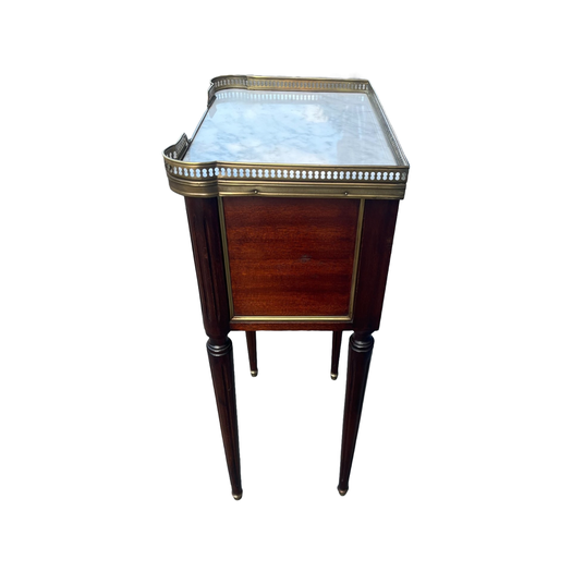 Pair of Louis XVI style mahogany bedside tables