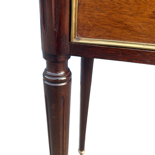 Pair of Louis XVI style mahogany bedside tables