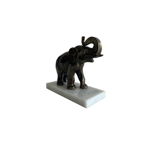 Pair of art deco elephant sculptures