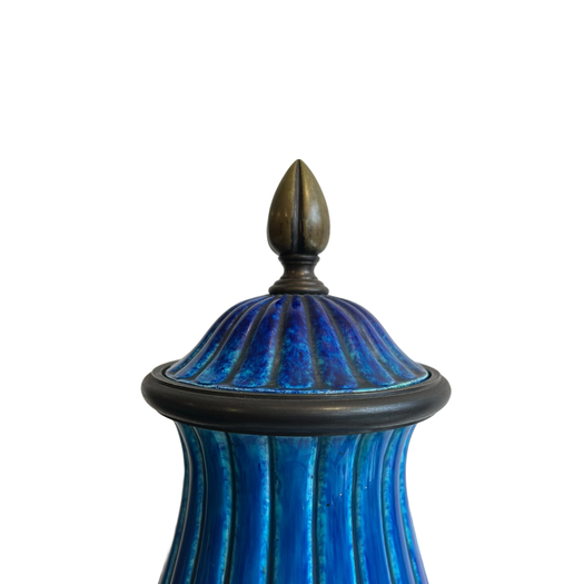 Pair of blue Sevres Vases attributed to Paul Milet