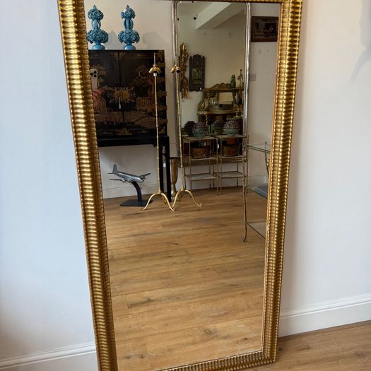 French antique ripple frame mirror