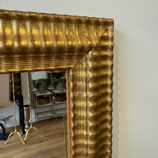 French antique ripple frame mirror
