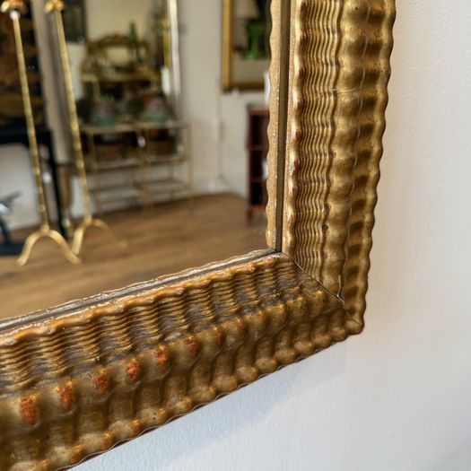 French antique ripple frame mirror