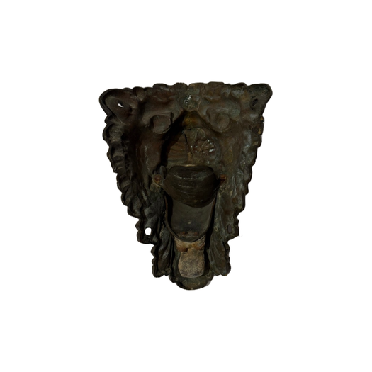 Set of 4 bronze lion billiard pockets