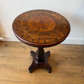 Antique specimen wood occasional table