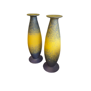 Pair of French art glass vases