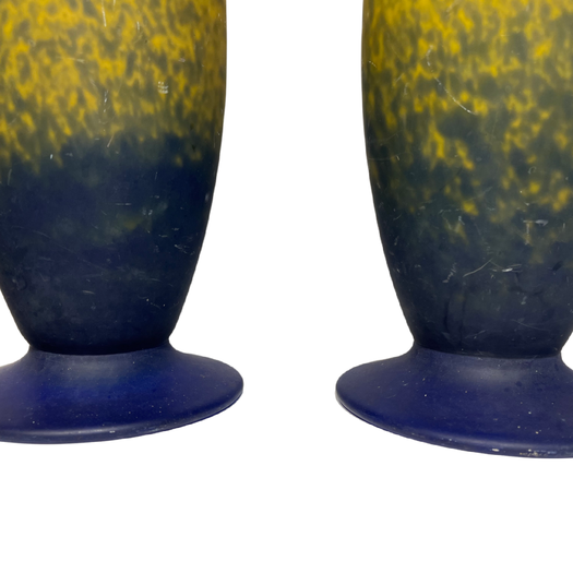 Pair of French art glass vases