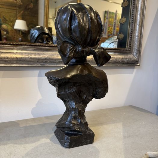 Large Art Nouveau bust after Villanis
