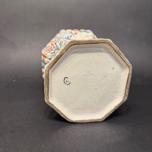 Pair of Delft lidded vases