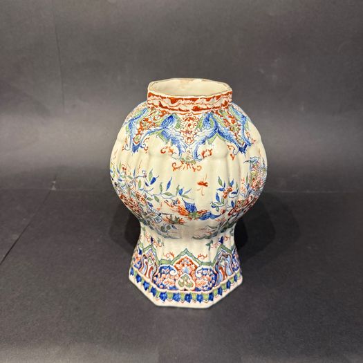Pair of Delft lidded vases