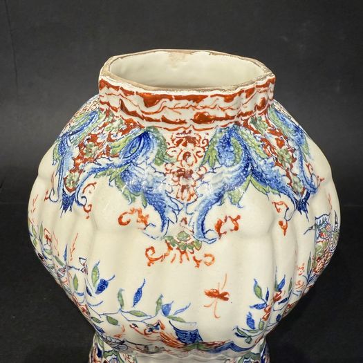 Pair of Delft lidded vases