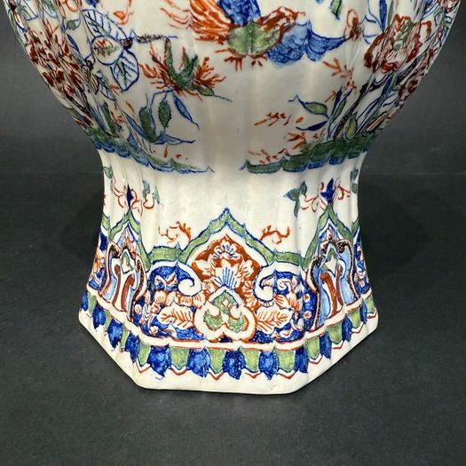 Pair of Delft lidded vases