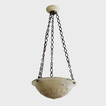 An Alabaster Pendant Light