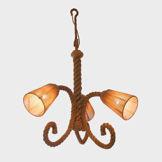 An Audoux-Minnet Rope Chandelier