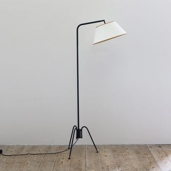 A Black Angled Floor Lamp