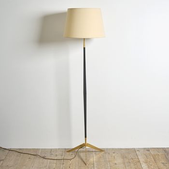 A Black Upright Floor Lamp