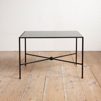 A Black Steel Side Table
