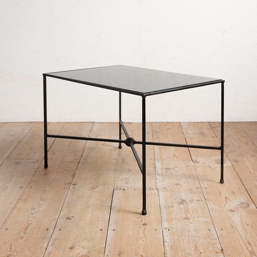 A Black Steel Side Table