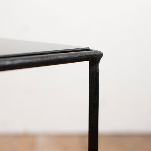 A Black Steel Side Table