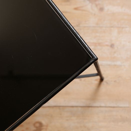 A Black Steel Side Table