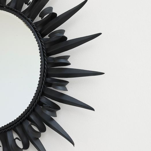 A Black Iron Sun Mirror