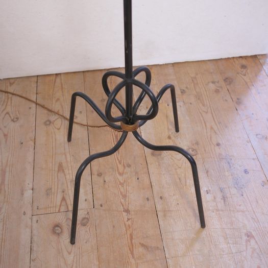 A Black Steel Floor Lamp