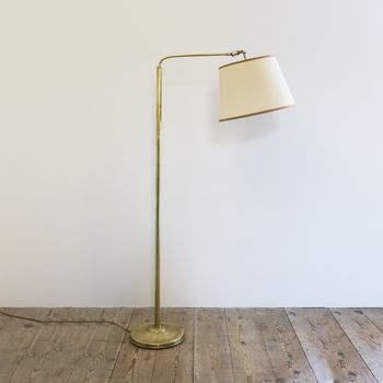 A Brass Reading Floor Lamp