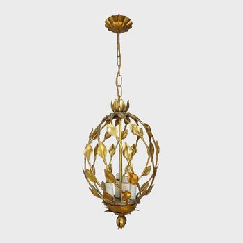 A Gilt Cage Pendant Light
