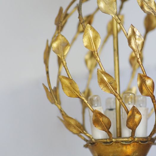 A Gilt Cage Pendant Light