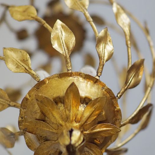 A Gilt Cage Pendant Light