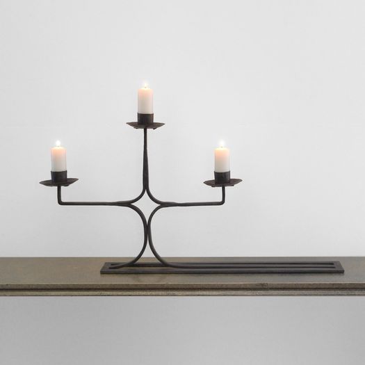 A Wrought Iron Candelabra