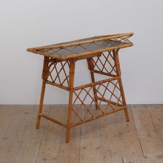 A Cane Desk & Chair Set