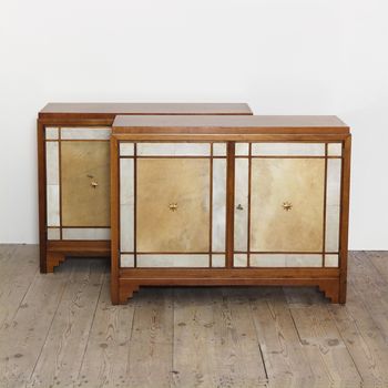 A Pair of Vellum Cabinets