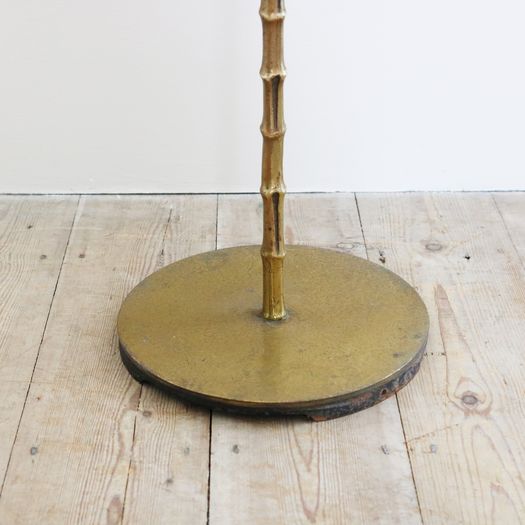 A Faux Bamboo Brass Floor Lamp