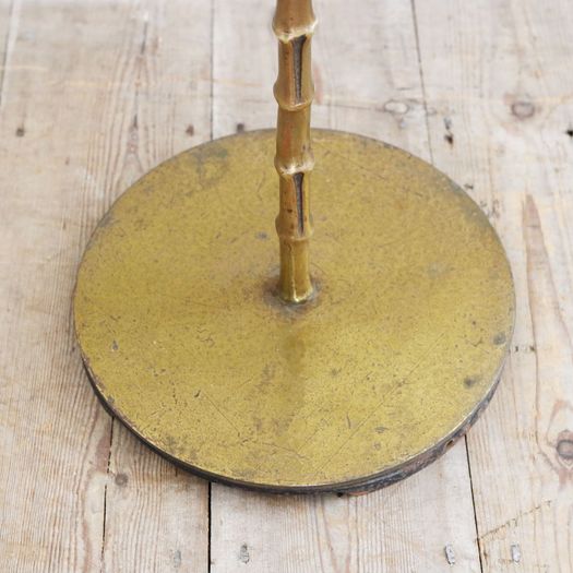 A Faux Bamboo Brass Floor Lamp