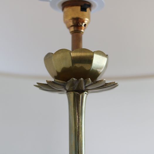 A Bronze Faux Bamboo Floor Lamp