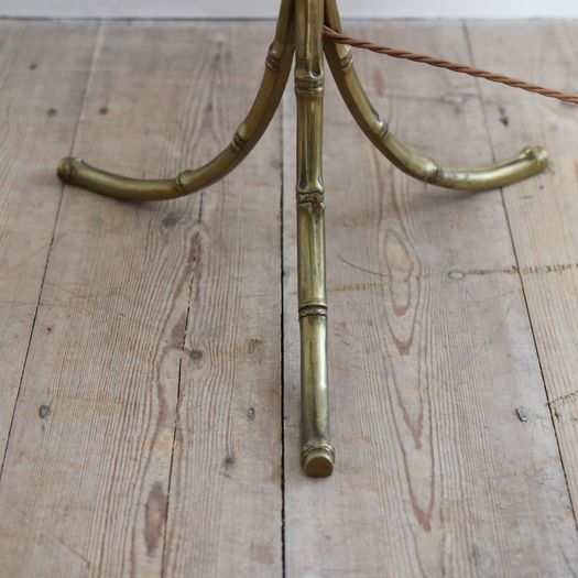 A Bronze Faux Bamboo Floor Lamp